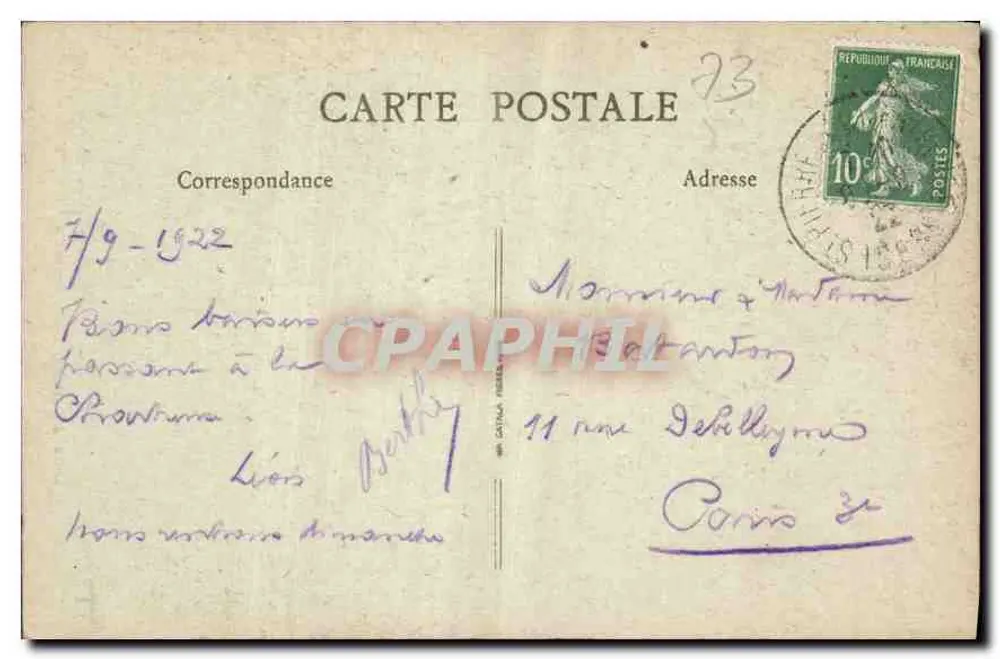 Der Fier-Tal — Umgebung von Aix-les-Bains — B.F. « Lux » - Rückseite