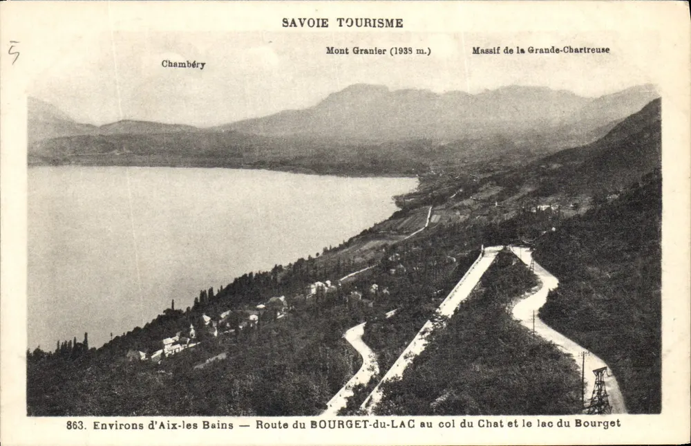 Umgebung von Aix-les-Bains — Route du Bourget-du-Lac zum Col du Chat und See du Bourget — Savoie Tourisme - Vorderseite