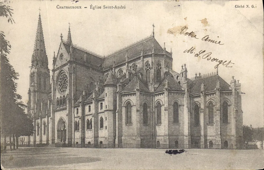 Châteauroux — Igreja de São André — Cliché N.G. - Frente