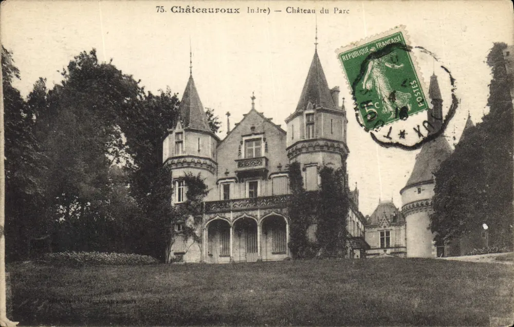 Castelo do Parc — Châteauroux (Indre) — editor não identificado, n° 75 - Frente