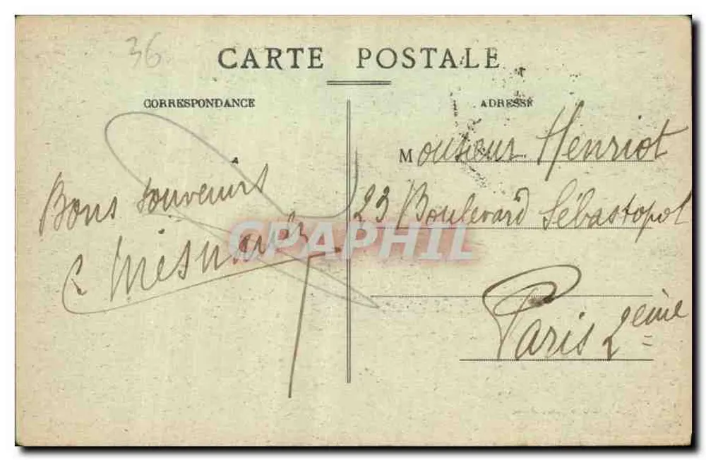 Castelo do Parc — Châteauroux (Indre) — editor não identificado, n° 75 - Verso