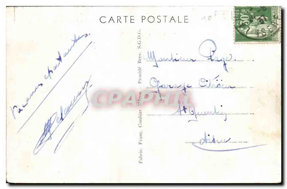Dauphiné — Linea di LA MURE — La Pierre percée — E. R. — n° 1077 - Verso