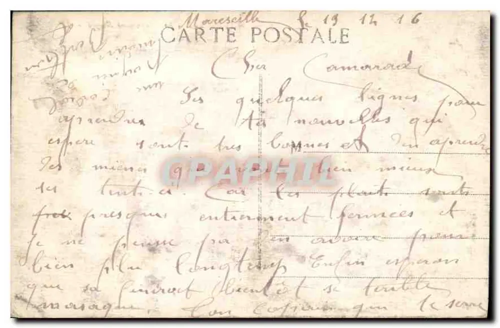 Marselha — O Monumento Puget — IP - Verso
