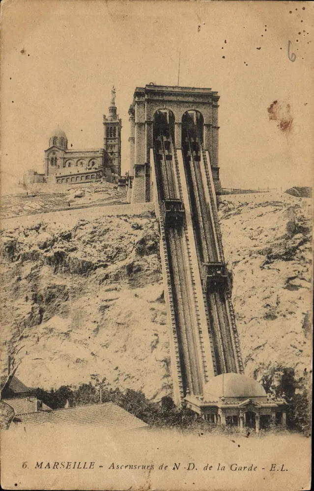 Marsella - Ascensores de N.-D. de la Guardia - E.L. - Anverso