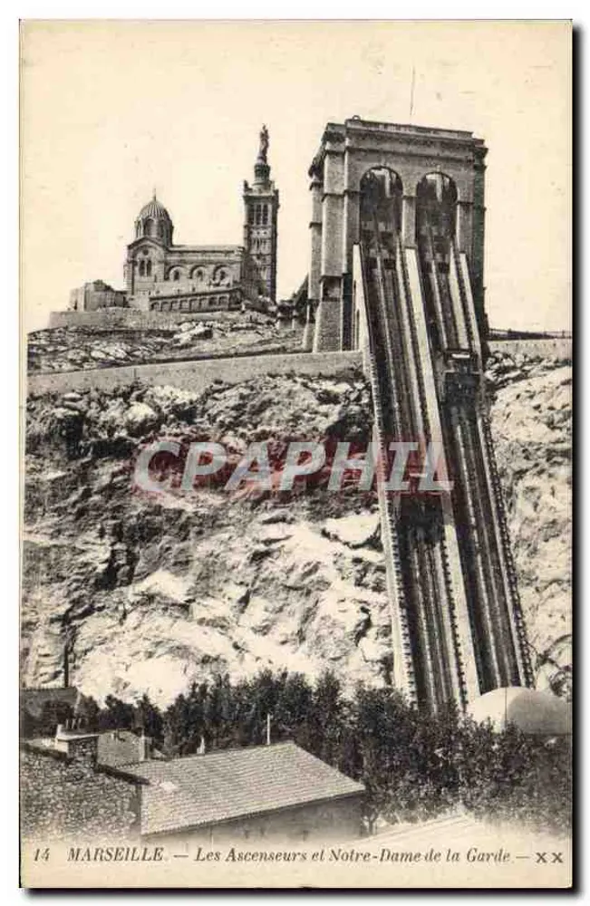 Marseille — Die Aufzüge und Notre-Dame de la Garde — Nr. 14 - Vorderseite