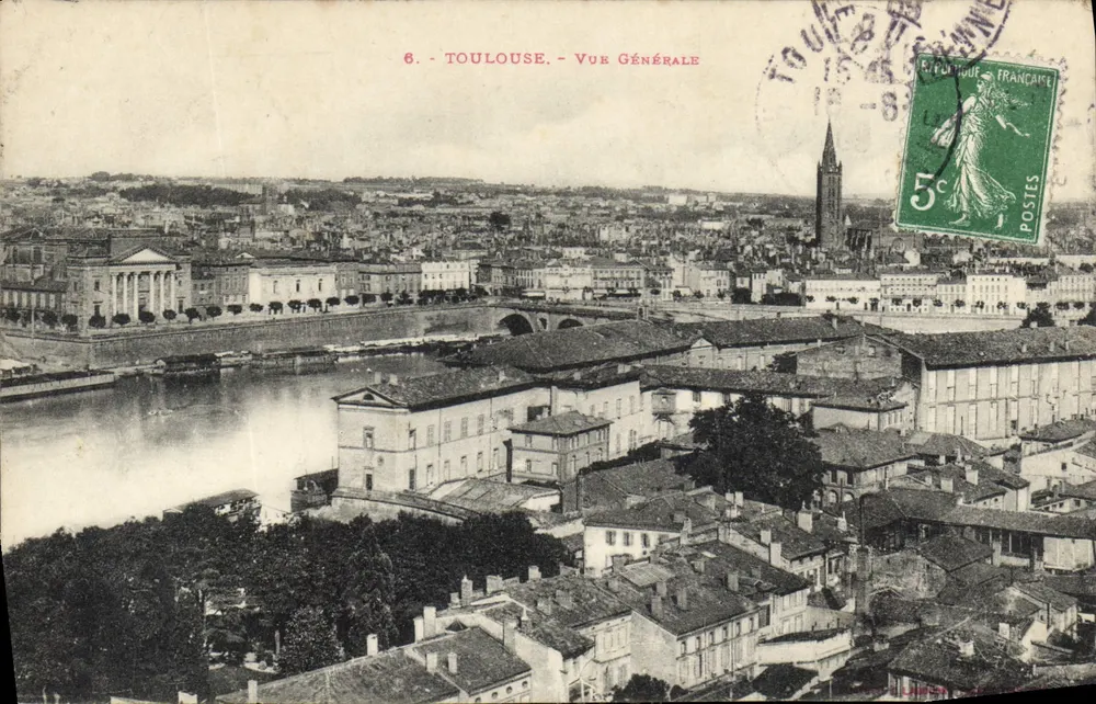 Toulouse - Vista Geral — Editor R. Félicque, n°6 - Frente