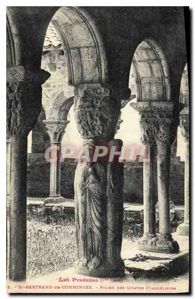 St-Bertrand-de-Comminges — Säule der vier Evangelisten — (14. Jahrhundert) - Vorderseite