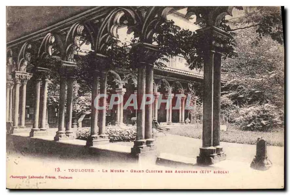 Toulouse - O Museu - Grand Cloître dos Augustinos (século XIV) — fototipia Labouche Frères, Toulouse - Frente