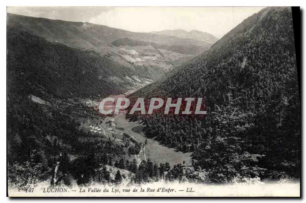 Luchon — Das Tal des Lys, Ansicht von der Rue d'Enfer — LL. — Nr. 147 - Vorderseite