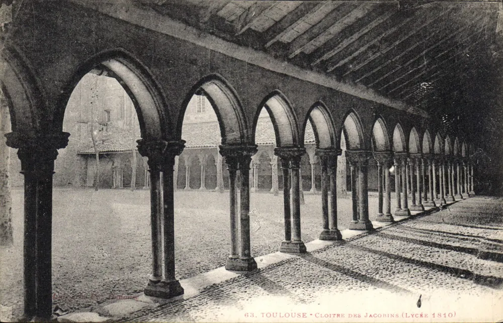 Toulouse - Claustro dos Jacobinos — editor Lycée 1810, n° 63 - Frente