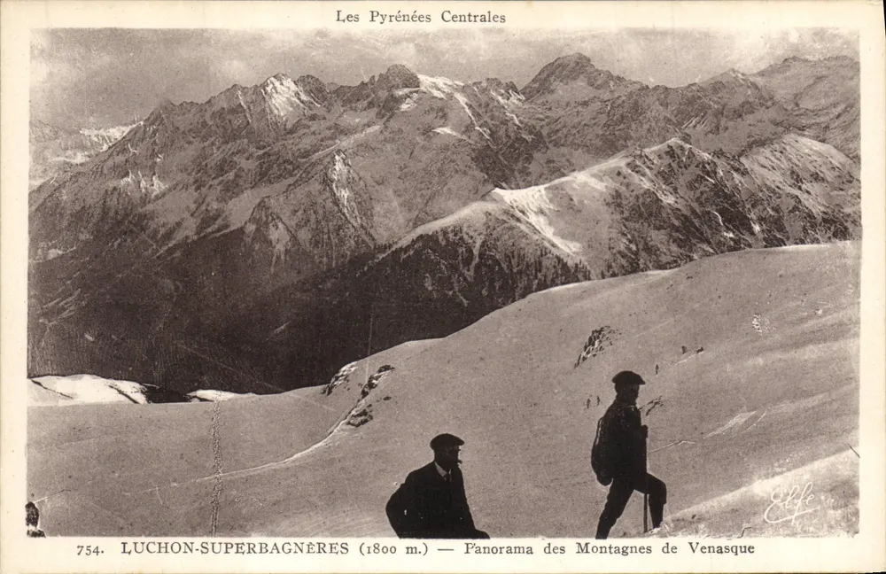 Luchon-Superbagnères (1800 m.) — Panorama der Venasque-Berge — Die zentralen Pyrenäen - Vorderseite