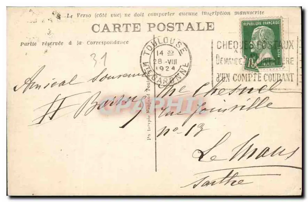 Toulouse — O Capitole e o Donjon - Verso