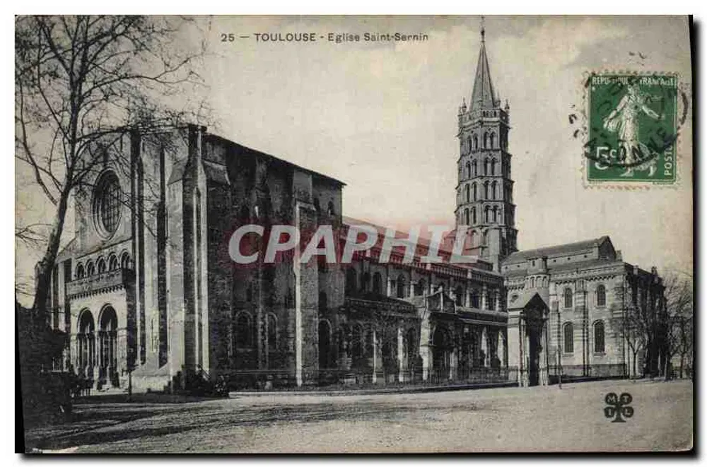 Toulouse - Igreja de São Sernim — editor Bépou & Cie, n° 25 - Frente