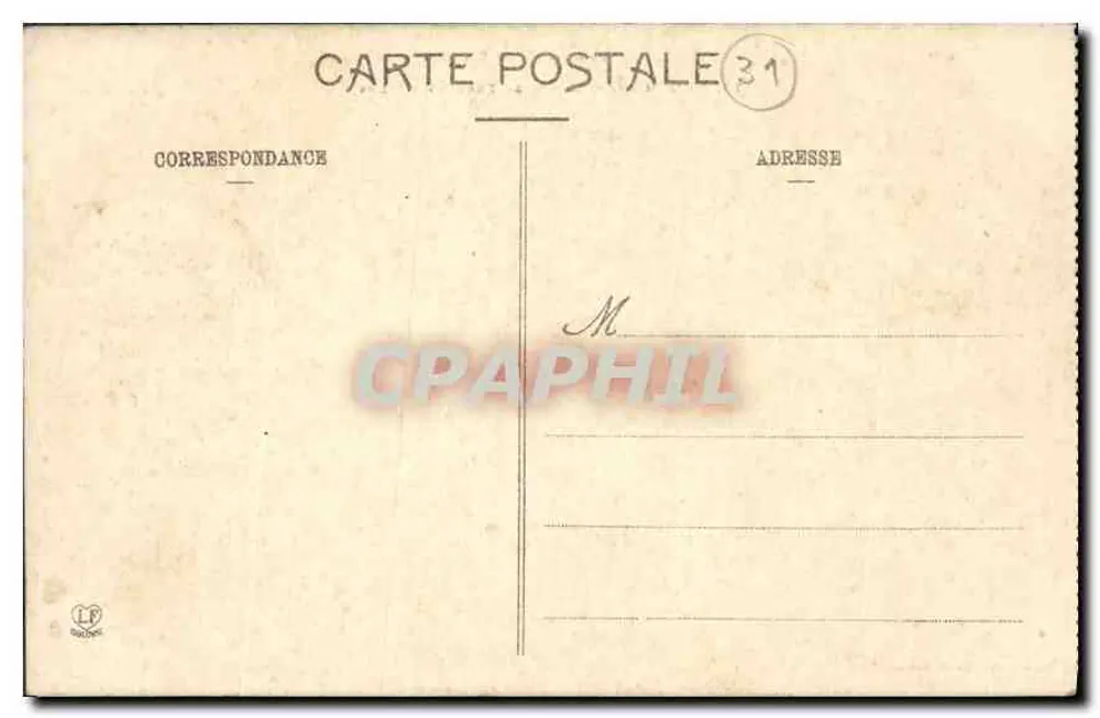 Luchon - Tal und Bach des Lys — Die Pyrenäen (1. Serie) — Postamt Lagouche Toulouse - Rückseite