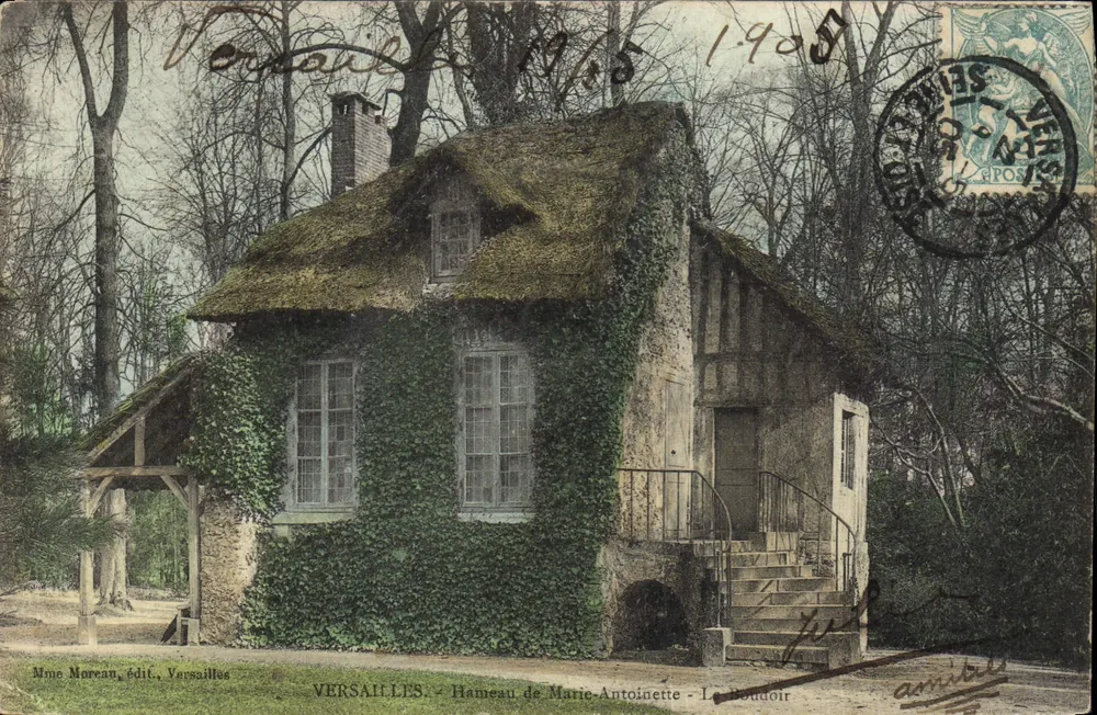 Versailles — Hameau von Marie-Antoinette — Das Boudoir — Frau Moreau, Verlag Versailles - Vorderseite