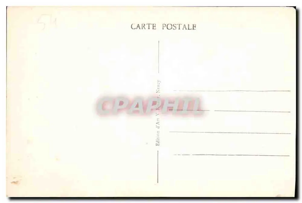 NANCY - Der Arc de Triomphe, gesehen von der Place Carrière — Edition d'Art V. Riche, Nancy, Nr. 449 - Rückseite