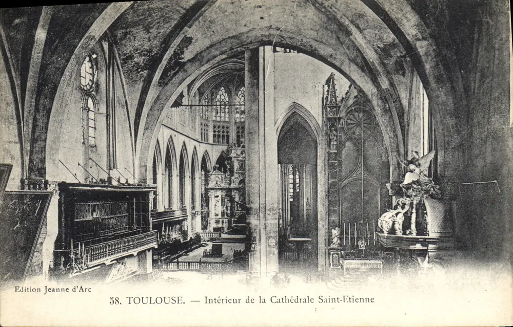 Toulouse — Innenansicht der Kathedrale Saint-Étienne — Edition Jeanne d'Arc, Nr. 58 - Vorderseite