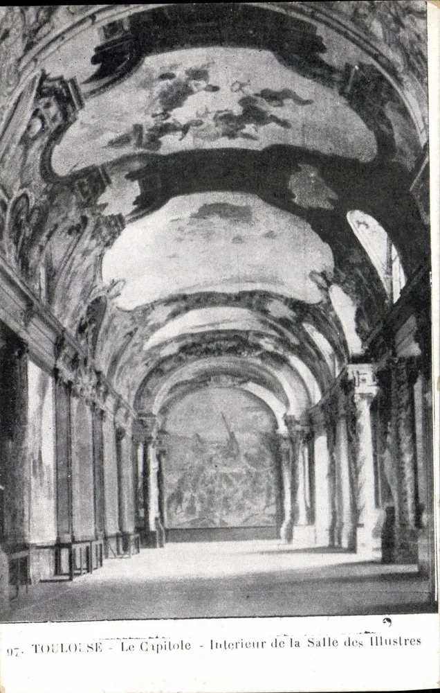 Toulouse - Das Capitole - Innenansicht der Salle des Illustres — Edition J. Longi-Bechel, n°97 - Vorderseite