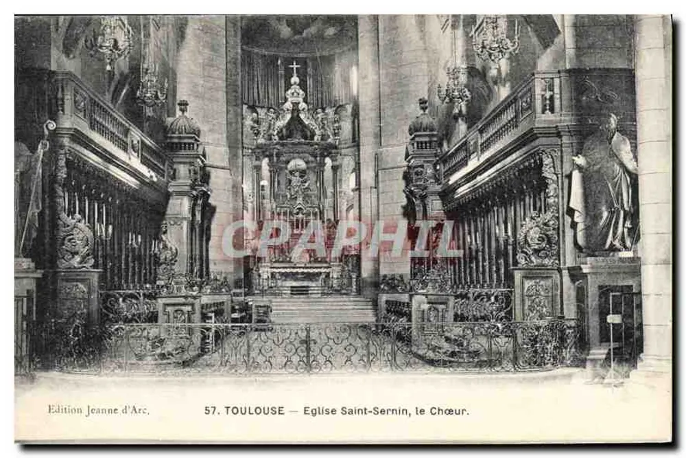 Toulouse — Kirche Saint-Sernin, der Chor — Edition Jeanne d'Arc, n° 57 - Vorderseite