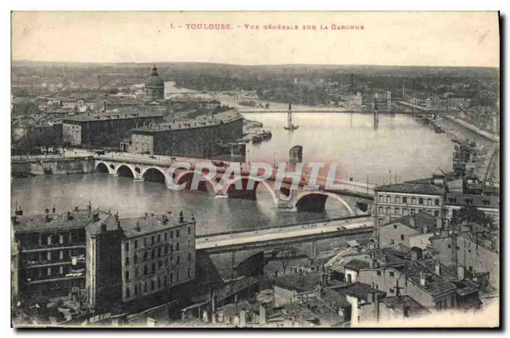Toulouse — Allgemeiner Blick über die Garonne — unbekannter Verlag, Nr. 31 - Vorderseite