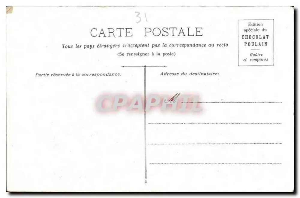 Toulouse — Porta da Renascença da Dalbade — Edição especial do Chocolate Poulain - Verso