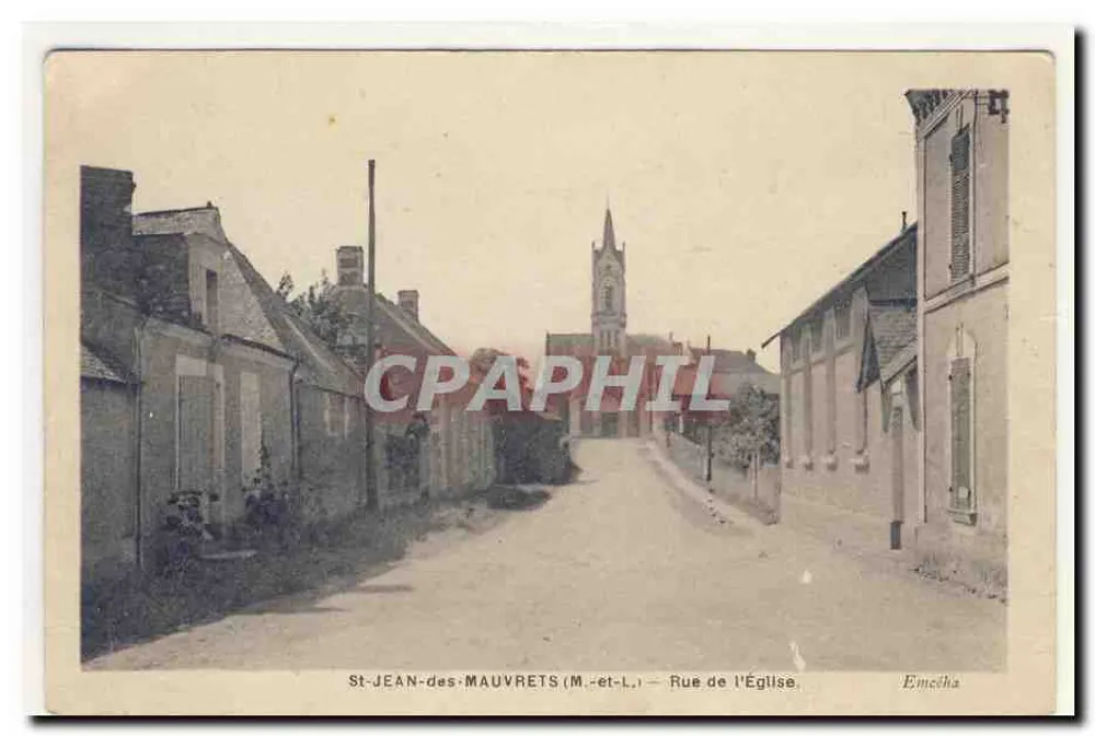 St-Jean-des-Mauvrets (M.-et-L.) — Straße der Kirche — Emeïtha - Vorderseite