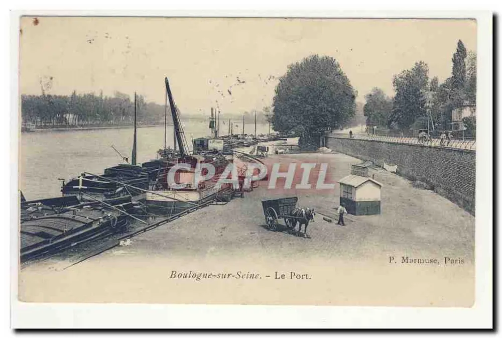 Boulogne-sur-Seine — Der Hafen — P. Marmuse, Paris - Vorderseite