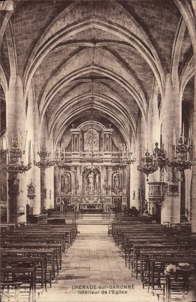Grenade-sur-Garonne — Interior da igreja — editor Benet - Frente