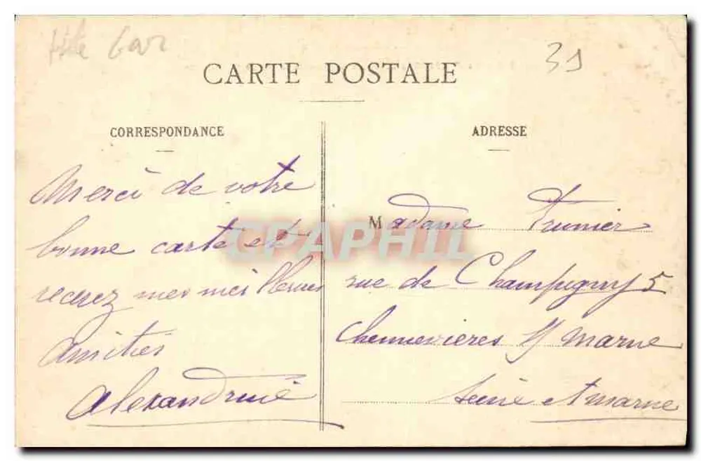Der Pic du Midi 2877m — Ansicht vom Weg nach Toulouse — Die Pyrenäen — n°979 - Rückseite