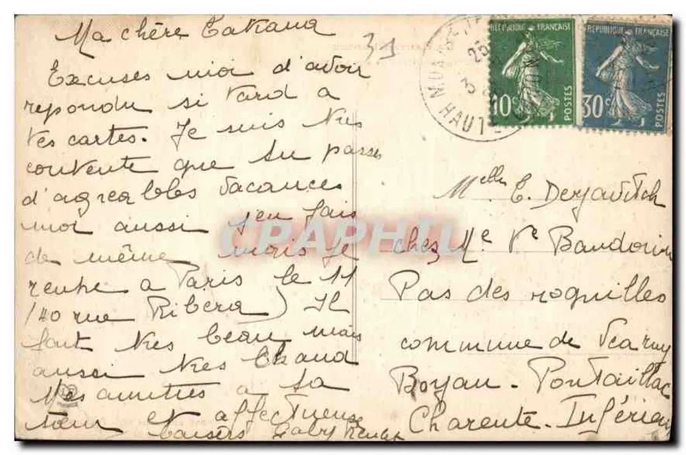 St-Gaudens - Vista sobre os Pirineus — Editor Lahouche Fr., Toulouse, n° 666 - Verso