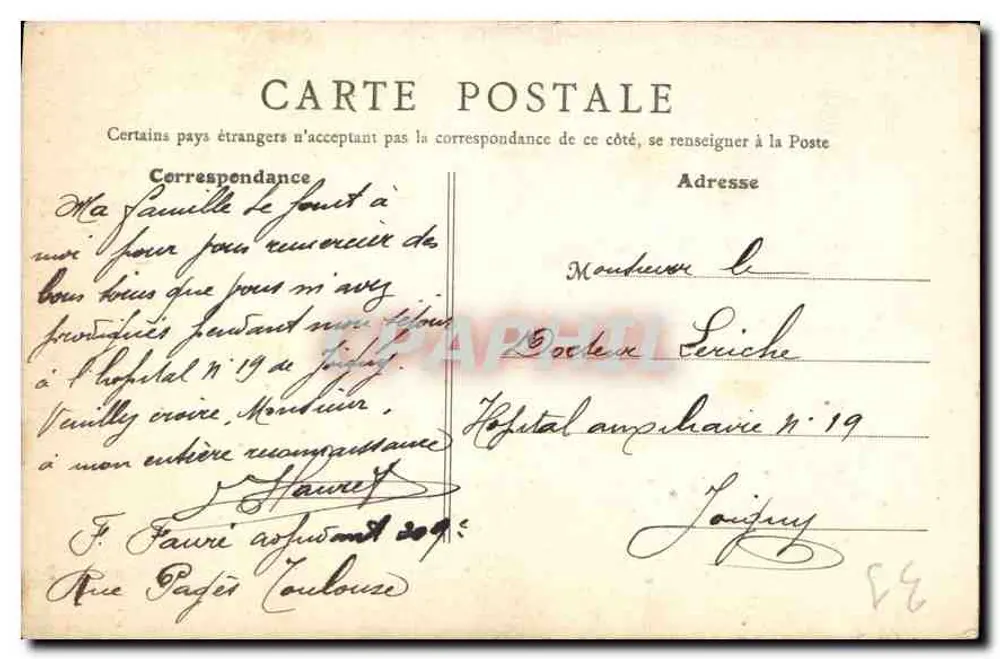 Toulouse — Tor des Hotels Felzins — M. B., n° 56 - Rückseite