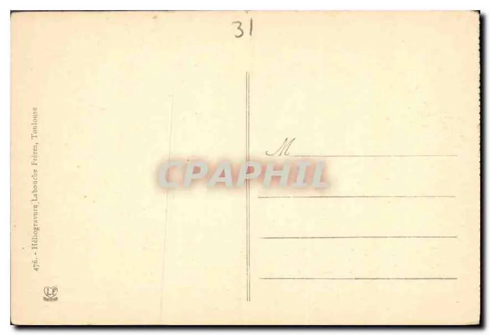 Luchon Superbagnères (1.800 m) — O Grande Hotel e a estação — à esquerda, subida do trem — Héliot 49 - Verso