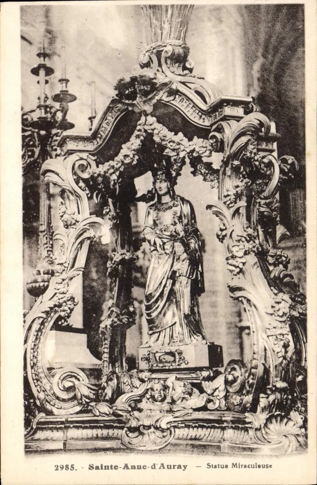 Sainte-Anne-d'Auray — Estátua Milagrosa — Editor Laurentin, n° 2985 - Frente