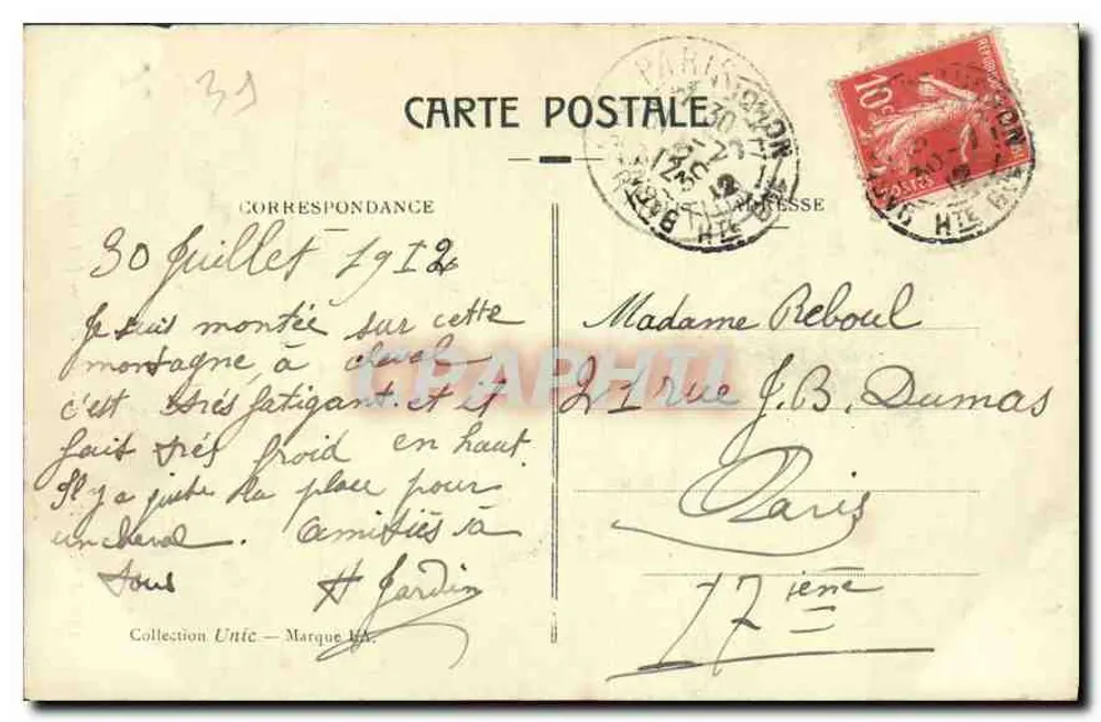 Luchon - Vale do Lys - Rue d'Enfer (alt. 1.159 m.) - Verso