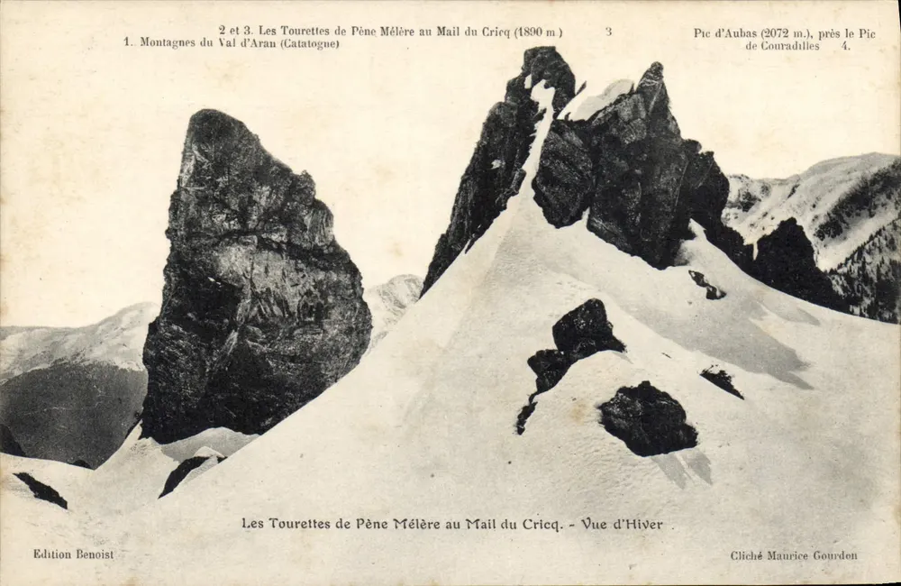 Les Tourettes de Pène Méleré au Mail du Cricq — Winteransicht — Edition Benoist - Vorderseite