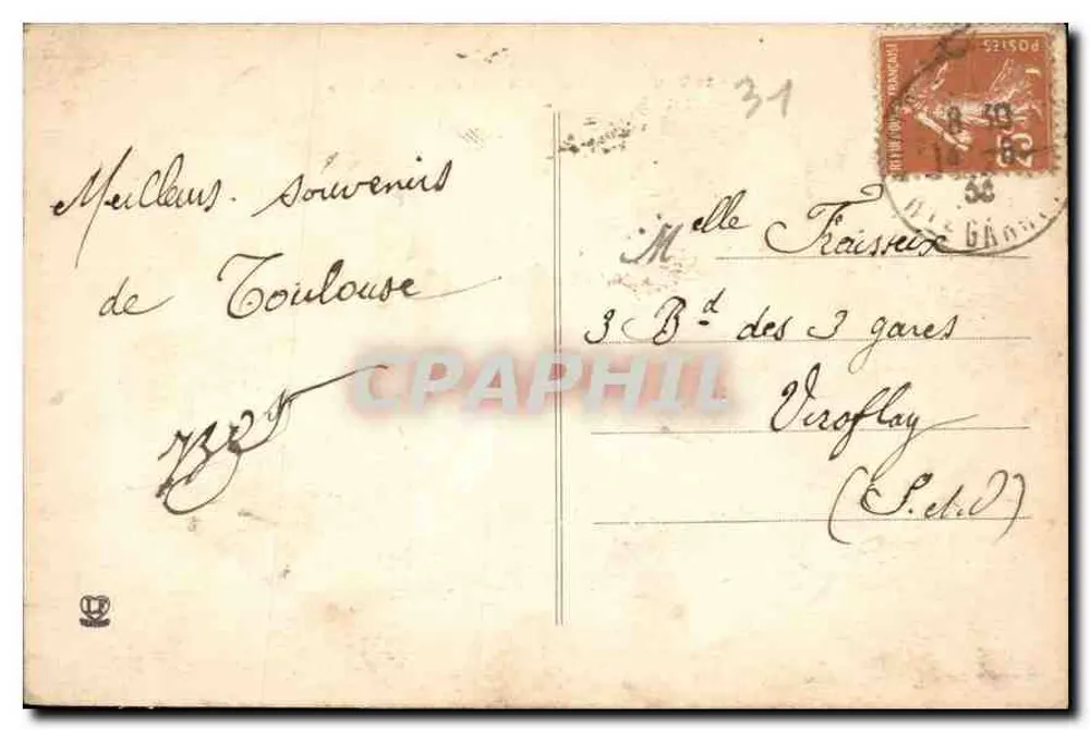 Toulouse — Allgemeiner Blick über die Garonne — Verlag Lancelot, Toulouse - Rückseite
