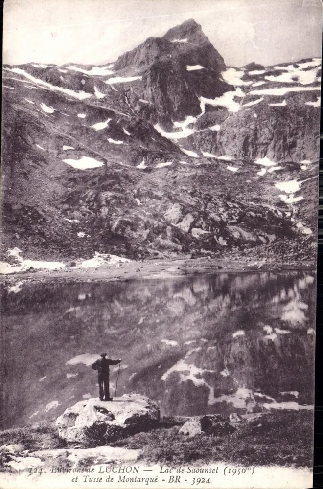 Arredores de LUCHON — Lago de Saounset (1950m) e Tasse de Montarqué — BR - 3924 - Frente