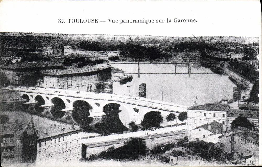 Toulouse — Panoramablick auf die Garonne — Édition J. Longi Béchel, n°32 - Vorderseite