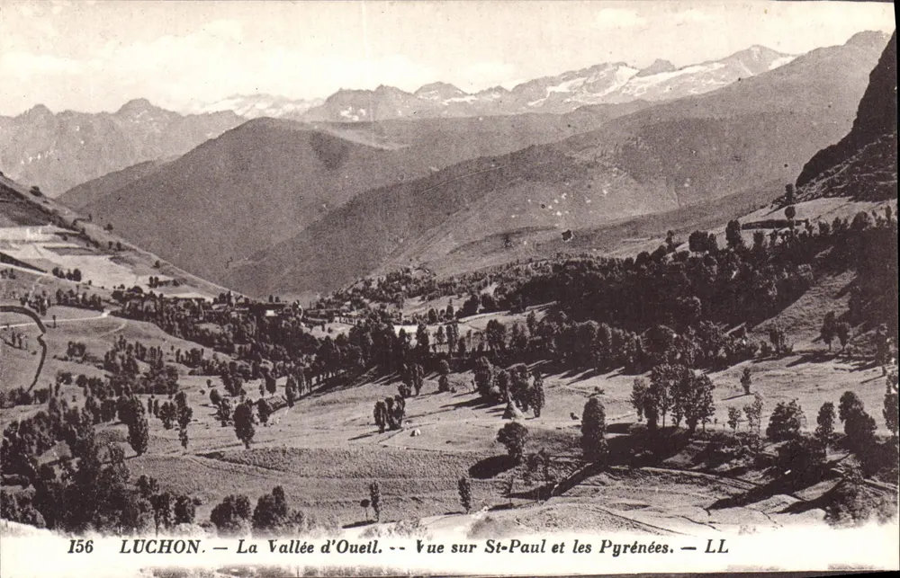 Luchon — Vallée d'Oueil — Blick auf St-Paul und die Pyrenäen — LL - Vorderseite