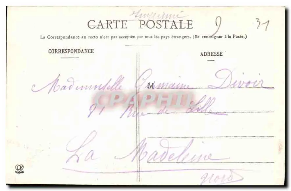 Toulouse - Vista Geral — editor Pallasse, n°6 - Verso