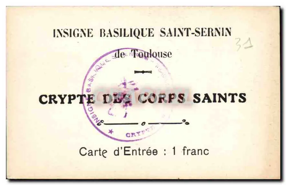 Krypta der Heiligen Körper — Basilika Saint-Sernin — Toulouse - Rückseite