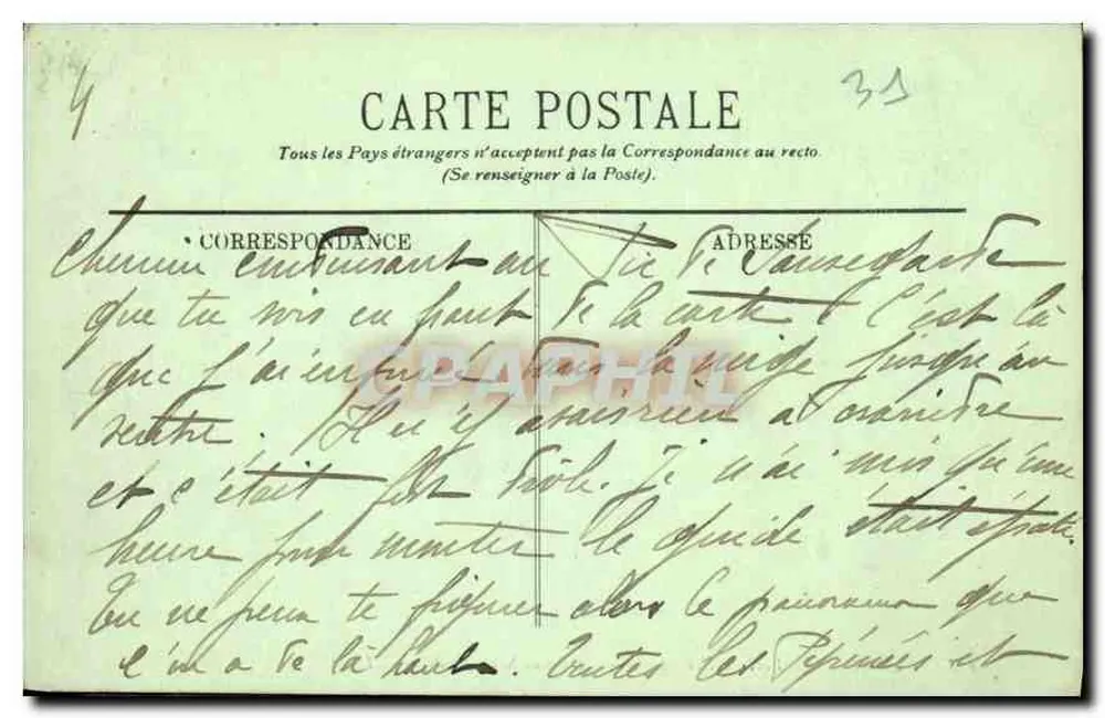 Luchon — Port de Venasque — Le Pic de Sauvegarde — LL. — Verlag LL. - Rückseite