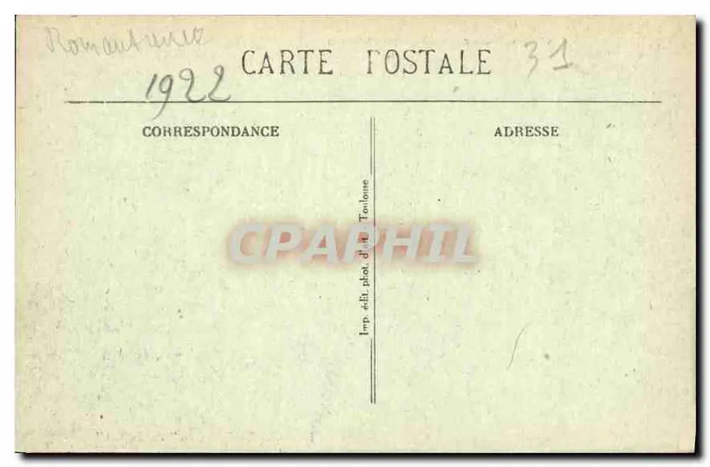 Toulouse — A Basílica de São Sernim — Edição dos Grandi Magazines - Verso