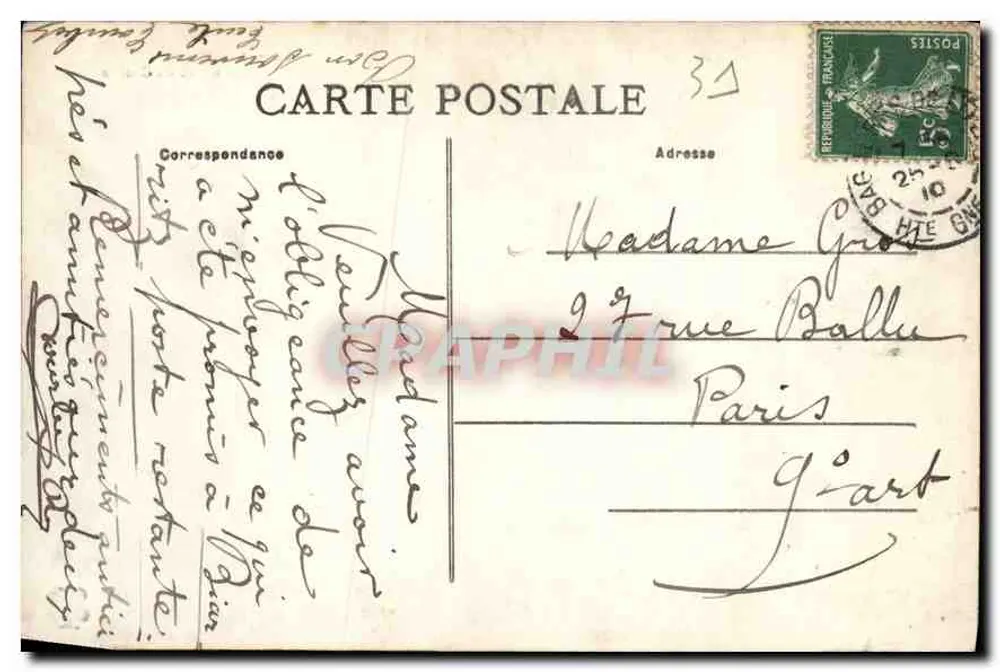Luchon — O Lago do Casino — Editor desconhecido, n° 96 - Verso