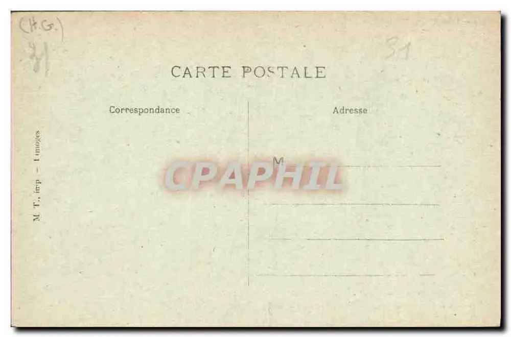 Túmulo de Hugues de Castillon — editor M.T. imp. - t. images, n° 283 - Verso