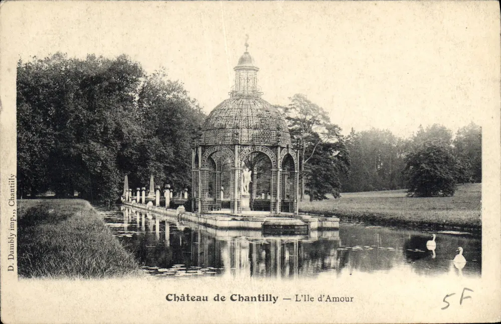Castelo de Chantilly — A Ilha do Amor — D. Dambly, imp. Chantilly - Frente