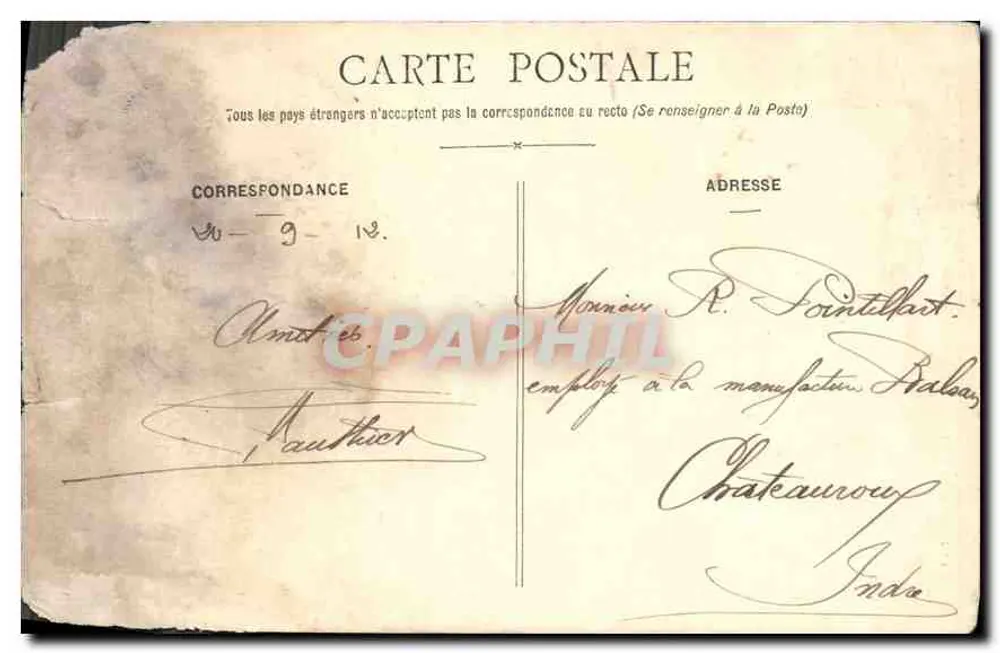 Peyrelevade (Corrèze) — Die Tal der Vienne unter Peyrelevade — unbekannter Verlag - Rückseite