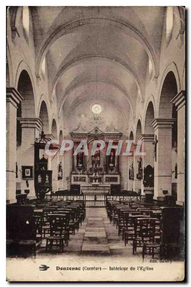 Donzenac (Corrèze) — Intérieur de l'Église — Éditeur Gaït, Gaït - Recto