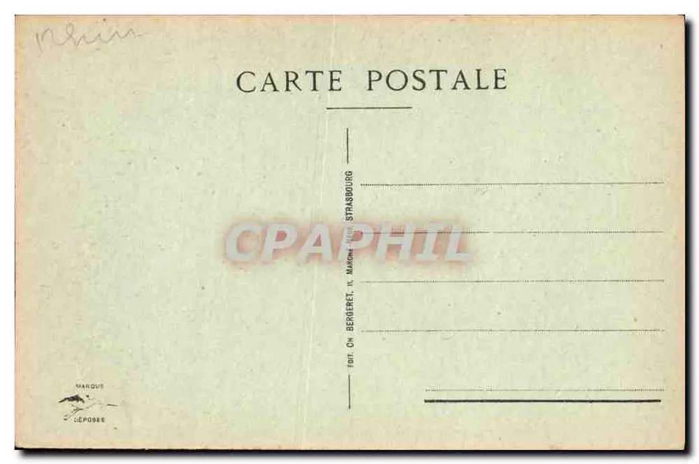 Mulhouse - Igreja Protestante Saint-Étienne — editor Bergeret, Strasbourg, n°8 - Verso