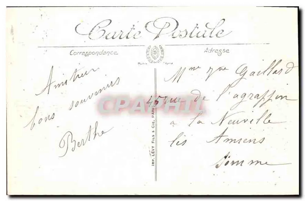 Mulhouse — O Canal e a Postagem — Édition du Louvre - Verso